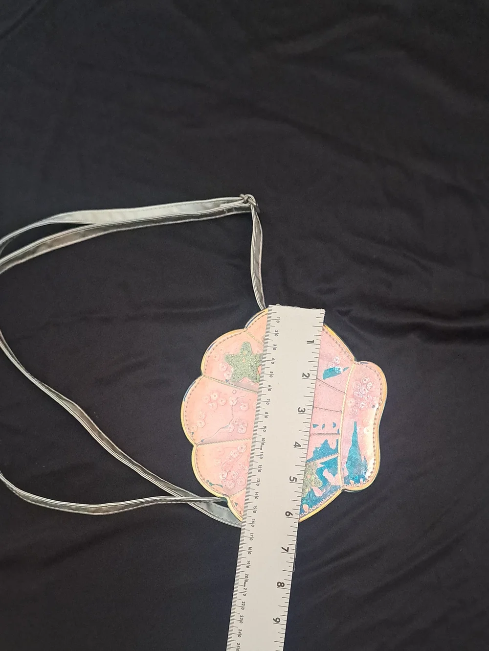 Seashell Crossbody Bag for Kids - Blue & Pink Sparkle